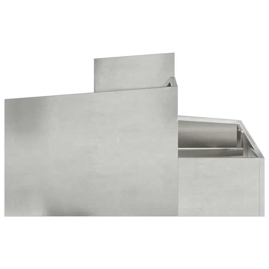 Cache-pot de jardin Argent 80 x 80 x 50 cm Acier inoxydable - 6