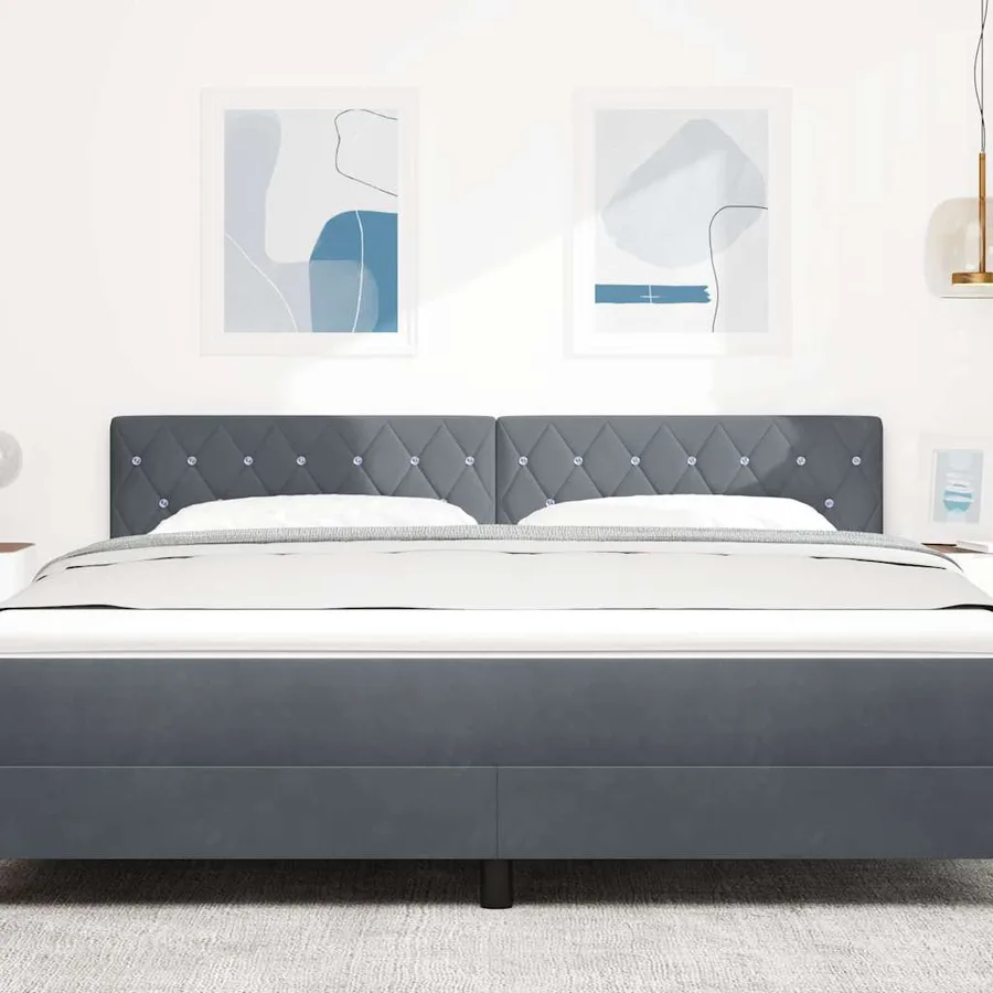 Tête de lit Gris foncé 180 cm Velours - 3