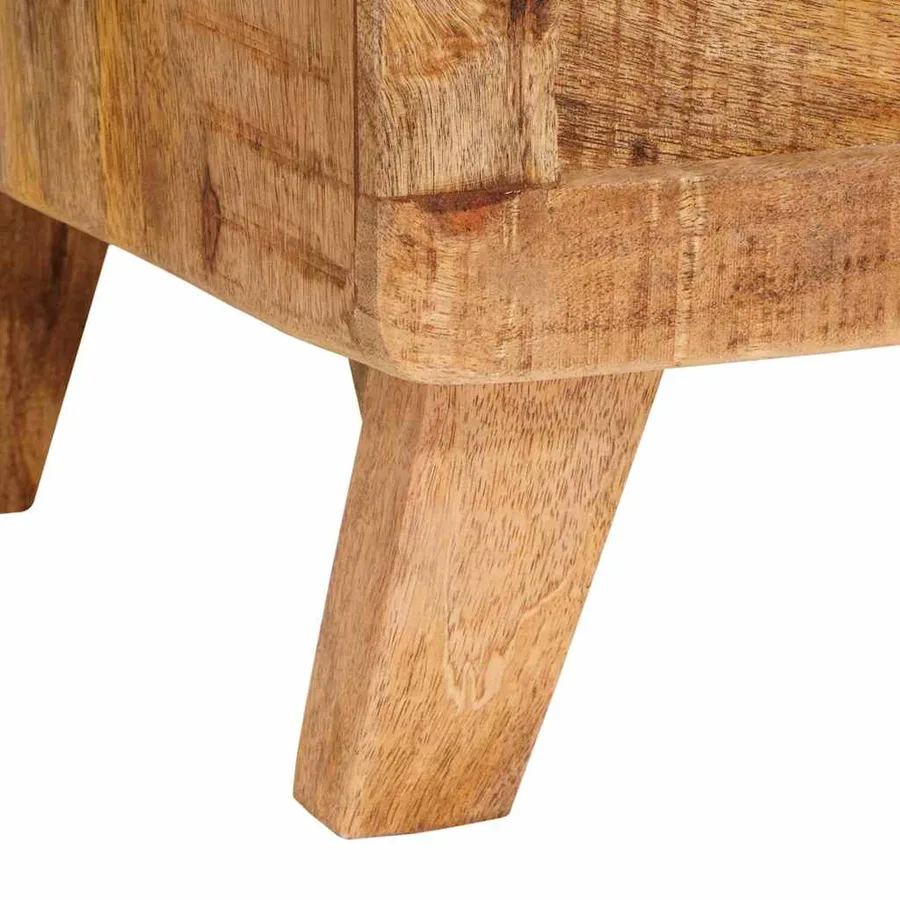 Boîte de rangement 70 x 35 x 40 cm bois de manguier massif - 11