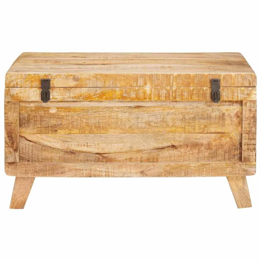 Boîte de rangement 70 x 35 x 40 cm bois de manguier massif - 5
