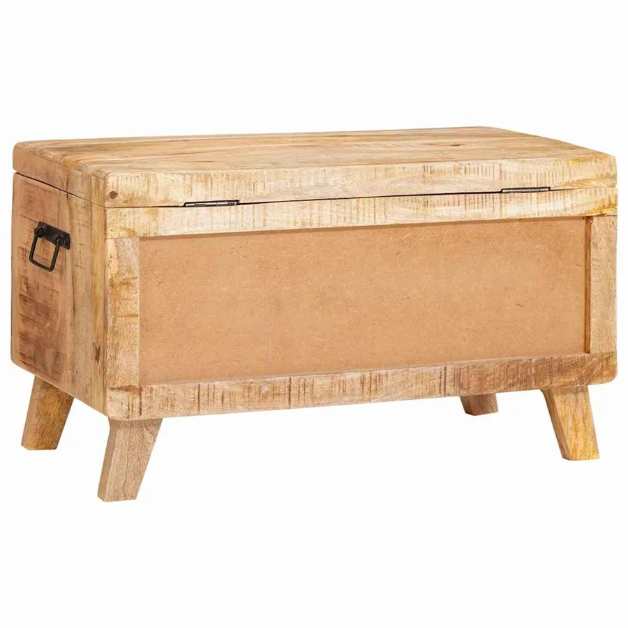Boîte de rangement 70 x 35 x 40 cm bois de manguier massif - 7
