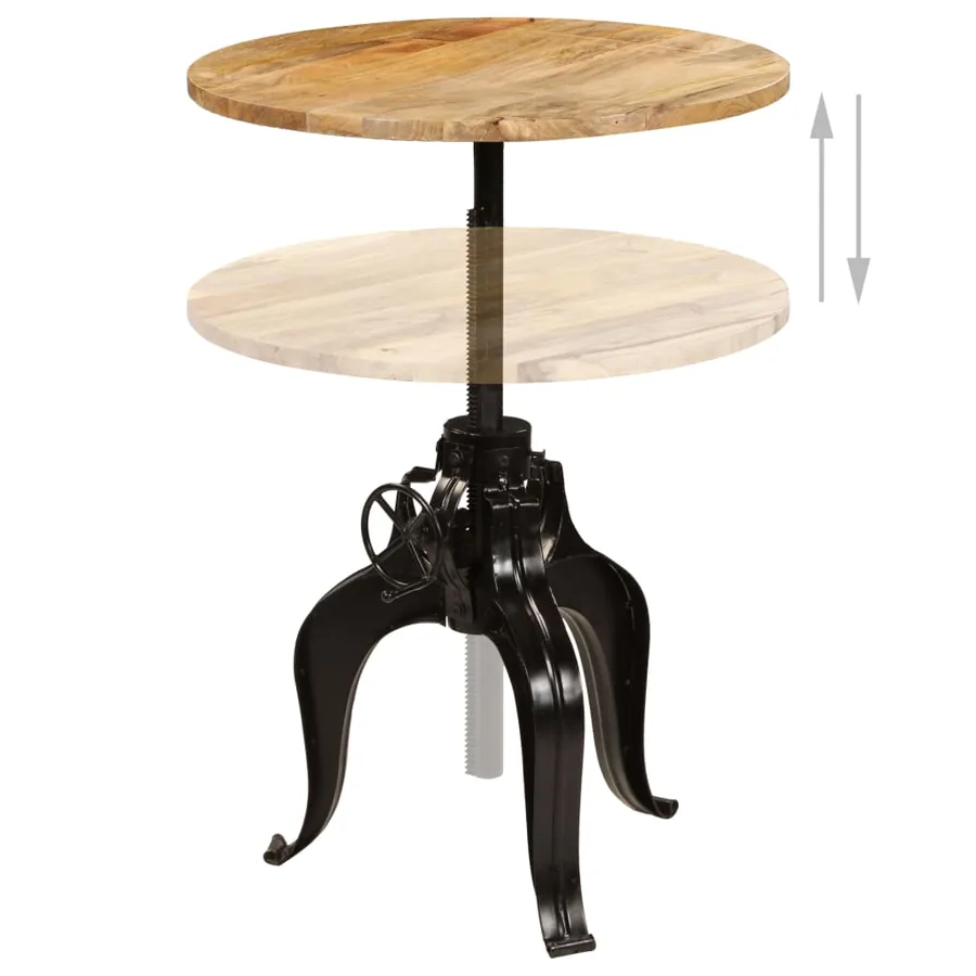 Table de bar Bois de manguier massif 75x(76-110) cm - 3