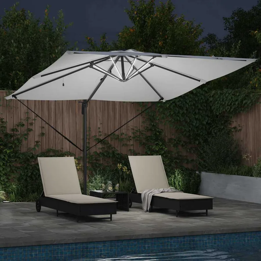 Parasol Sable 286 x 284 x 270 cm Aluminium et polyester - 4