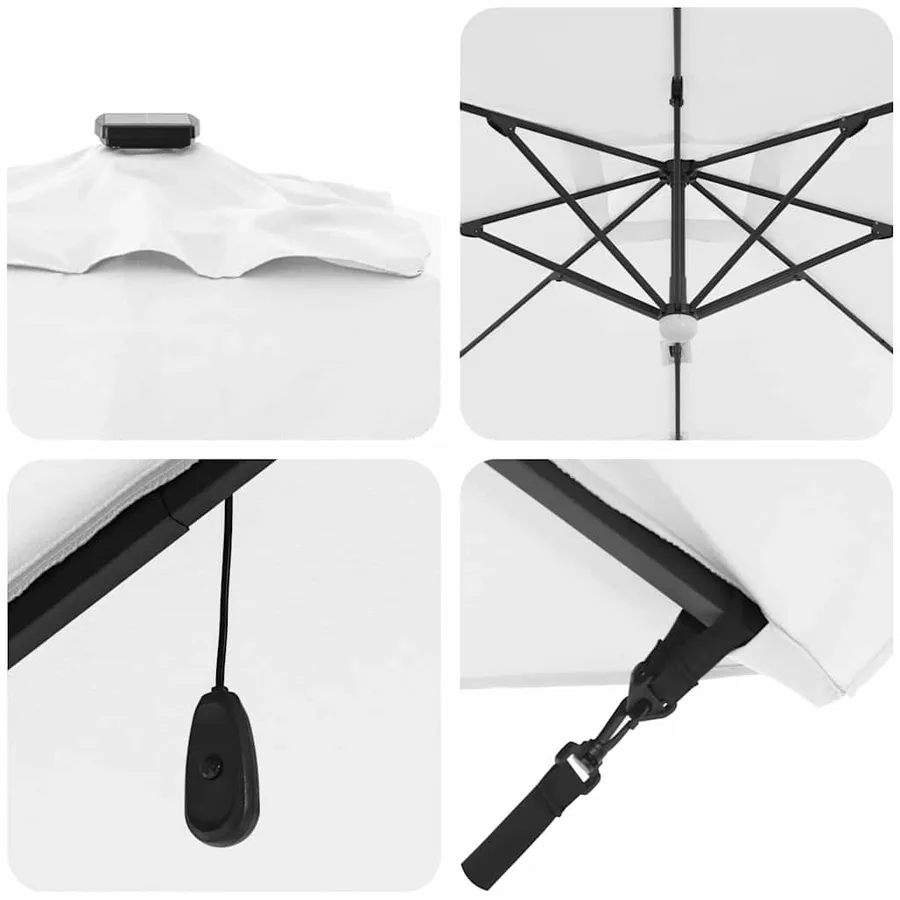 Parasol Sable 351 x 250 x 253 cm Polyester et Aluminium - 9