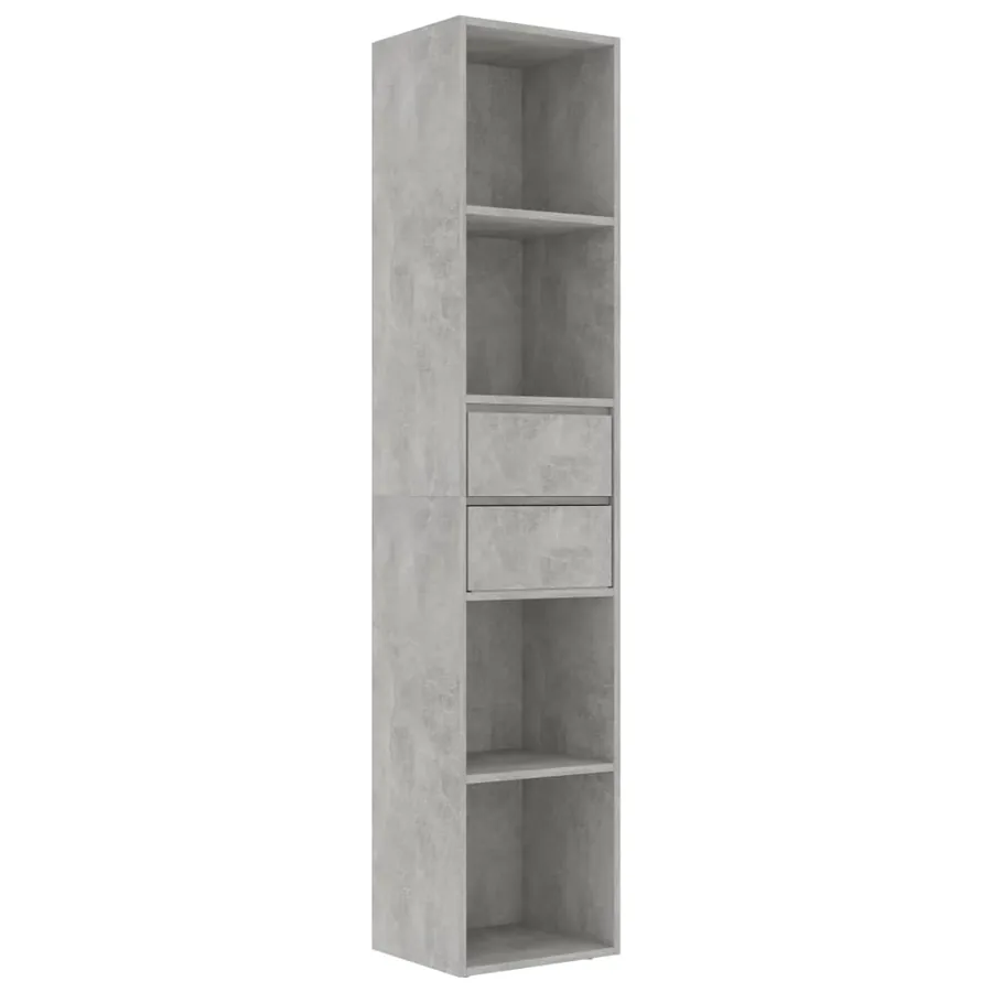 Bibliothèque Gris béton 36x30x171 cm Bois d'ingénierie - 2