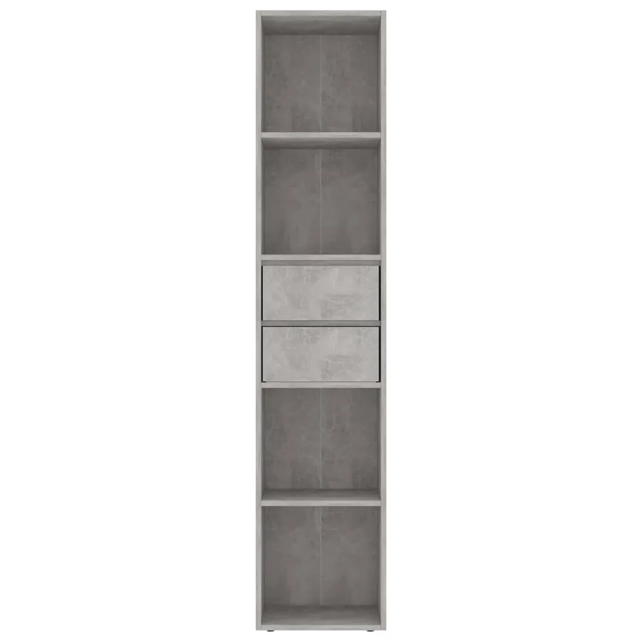 Bibliothèque Gris béton 36x30x171 cm Bois d'ingénierie - 4