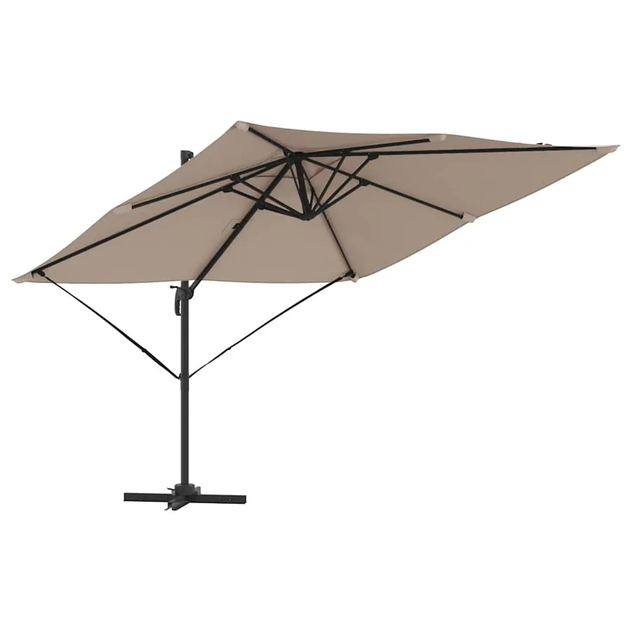 Parasol Roma Taupe 286 x 284 x 265 cm Aluminium et polyester - 2