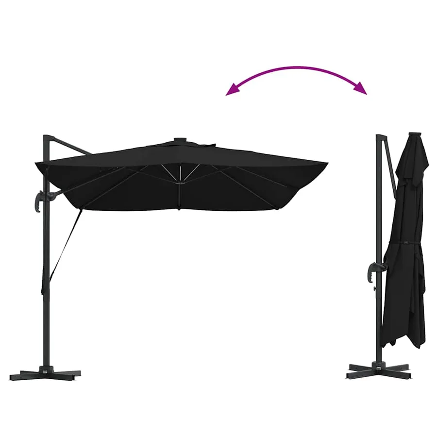 Parasol Noir 352 x 251 x 265 cm Polyester et Aluminium - 14