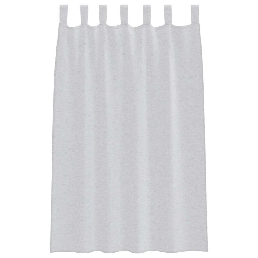 Rideau en Voile 2 pcs Gris clair 175 x 140 cm Polyester - 4