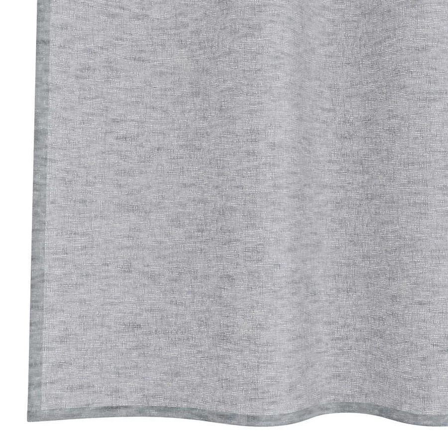 Rideau en Voile 2 pcs Gris foncé 245 x 140 cm Polyester - 6