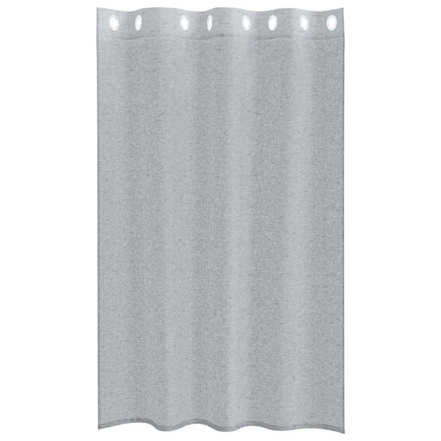 Rideau en Voile 2 pcs Gris foncé 175 x 140 cm Polyester - 4