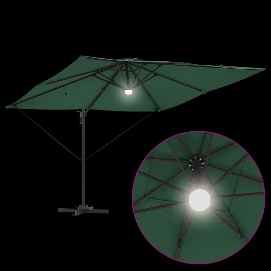 Parasol Roma Vert 286 x 284 x 270 cm Aluminium et polyester - 11
