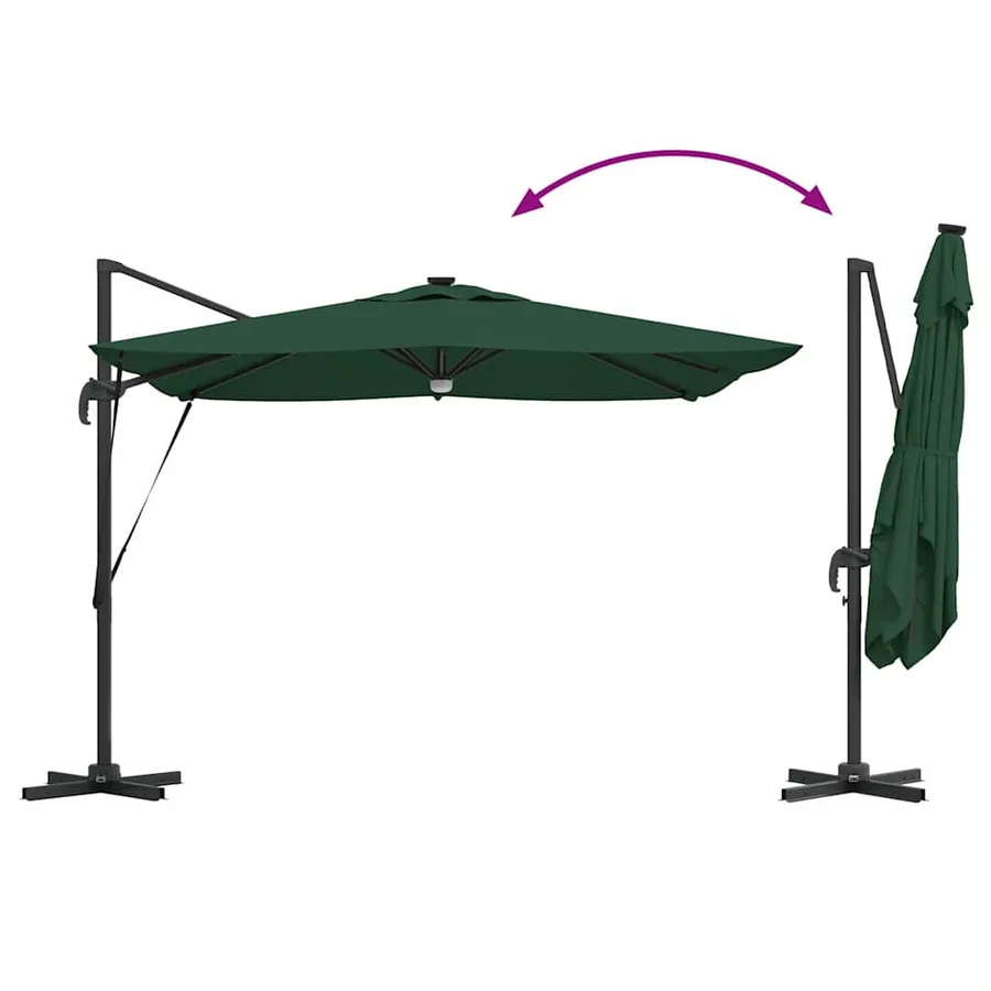 Parasol Roma Vert 286 x 284 x 270 cm Aluminium et polyester - 14
