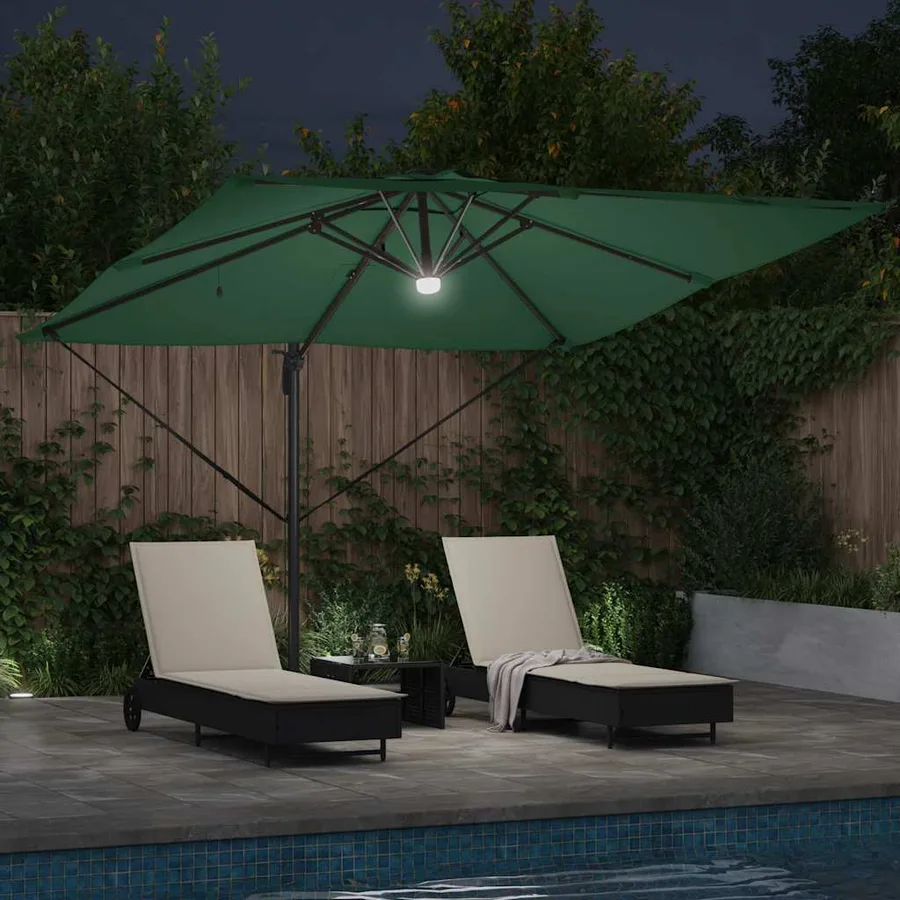 Parasol Roma Vert 286 x 284 x 270 cm Aluminium et polyester - 4