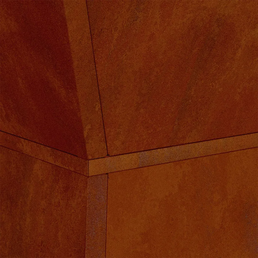 Jardinière à pilier 2 pc Rouillé 35 x 35 x 73 cm - 10