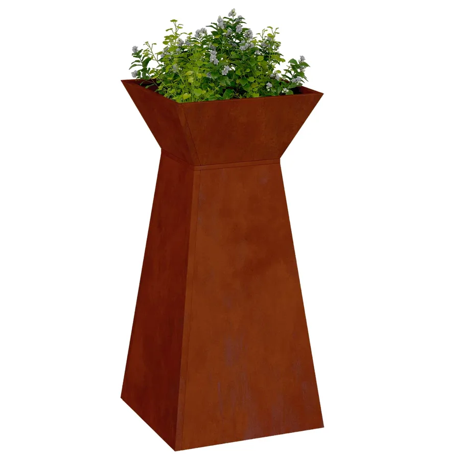 Jardinière à pilier 2 pc Rouillé 35 x 35 x 73 cm - 3