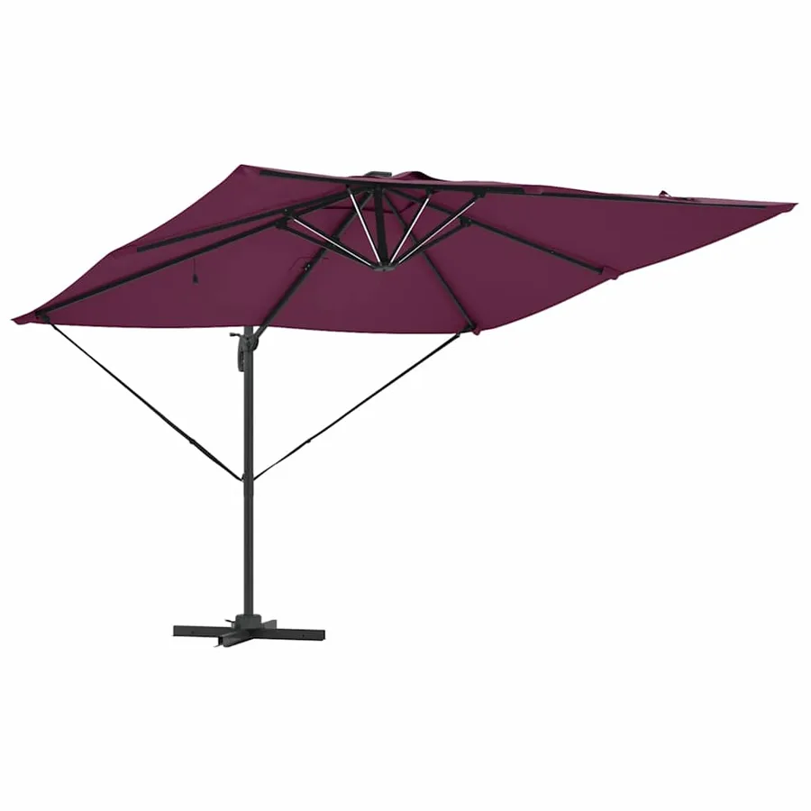 Parasol Bordeaux 286 x 284 x 270 cm Aluminium et polyester - 5