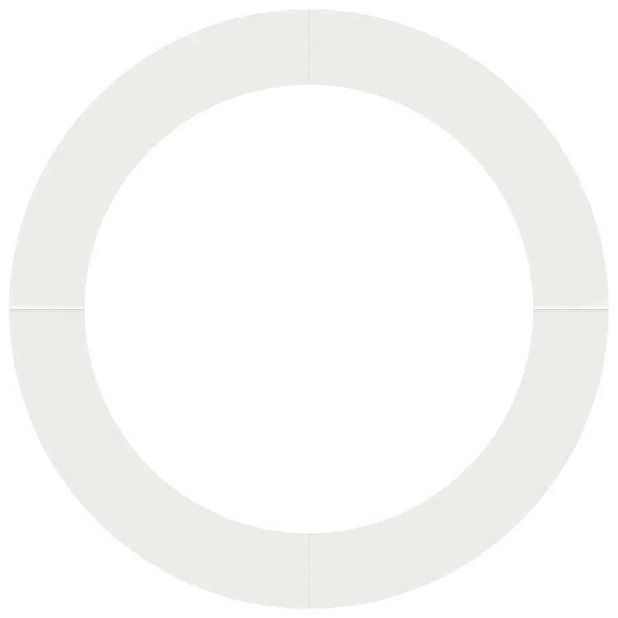 adapté pour anneau d'arbre plat Blanc Ø90/120 cm Acier - 5