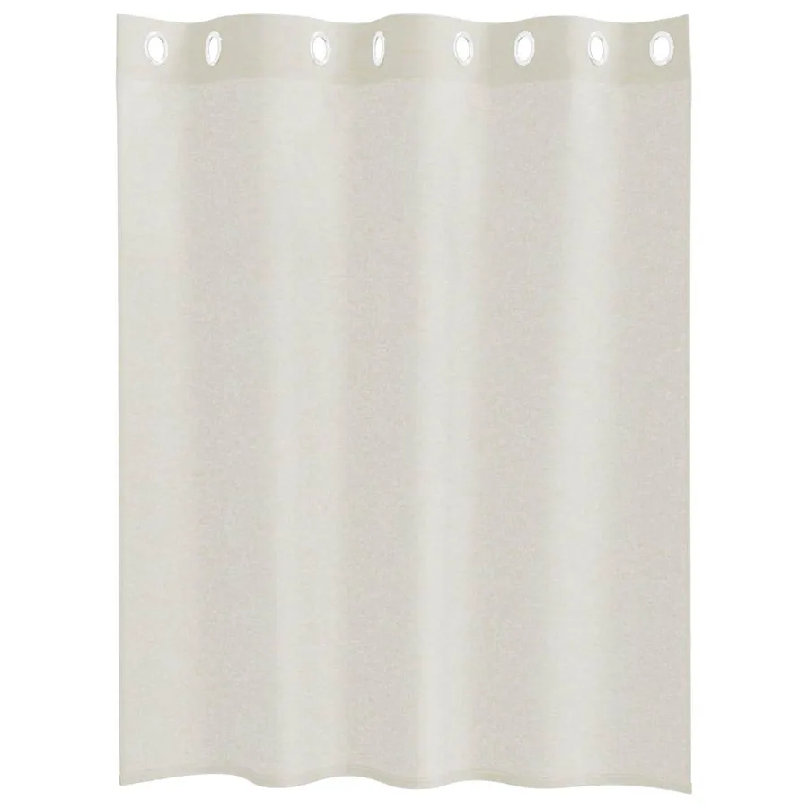 Rideau en Voile 2 pcs Crème 140 x 140 cm Polyester - 4