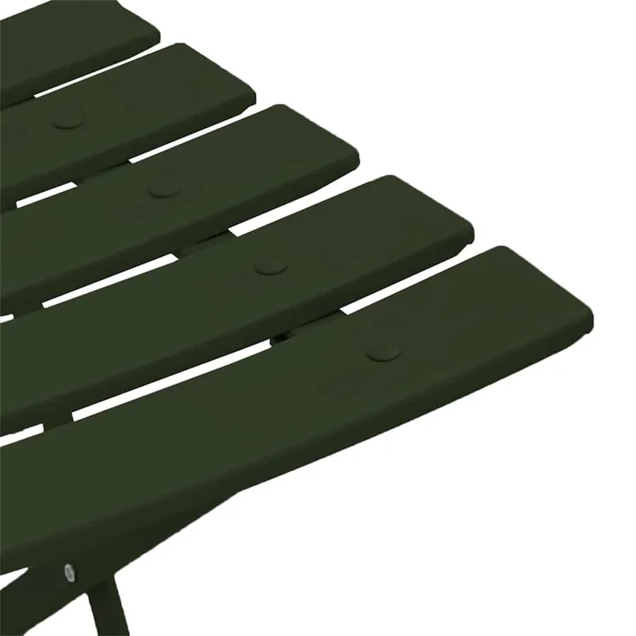 Chaise de jardin pliante 2 pcs Vert 42 x 46 x 82cm Métal - 10