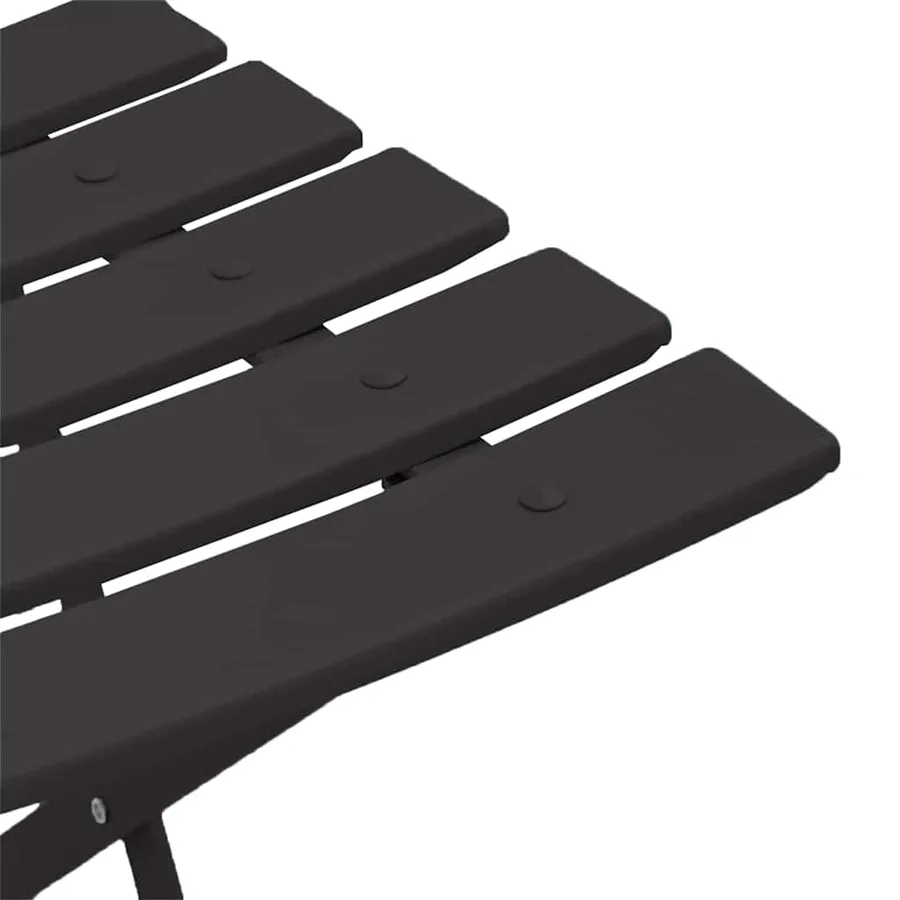 Chaise de jardin pliante 2 pcs Anthracite 42 x 46 x 82cm Métal - 8