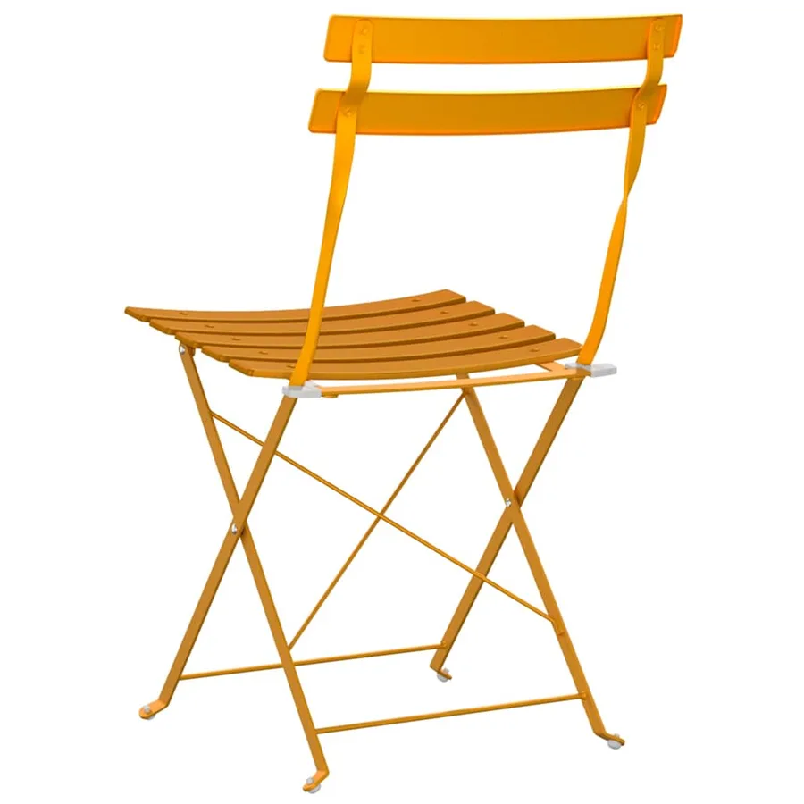 Chaise de jardin pliante 2 pcs Moutarde 42 x 46 x 82cm Métal - 7