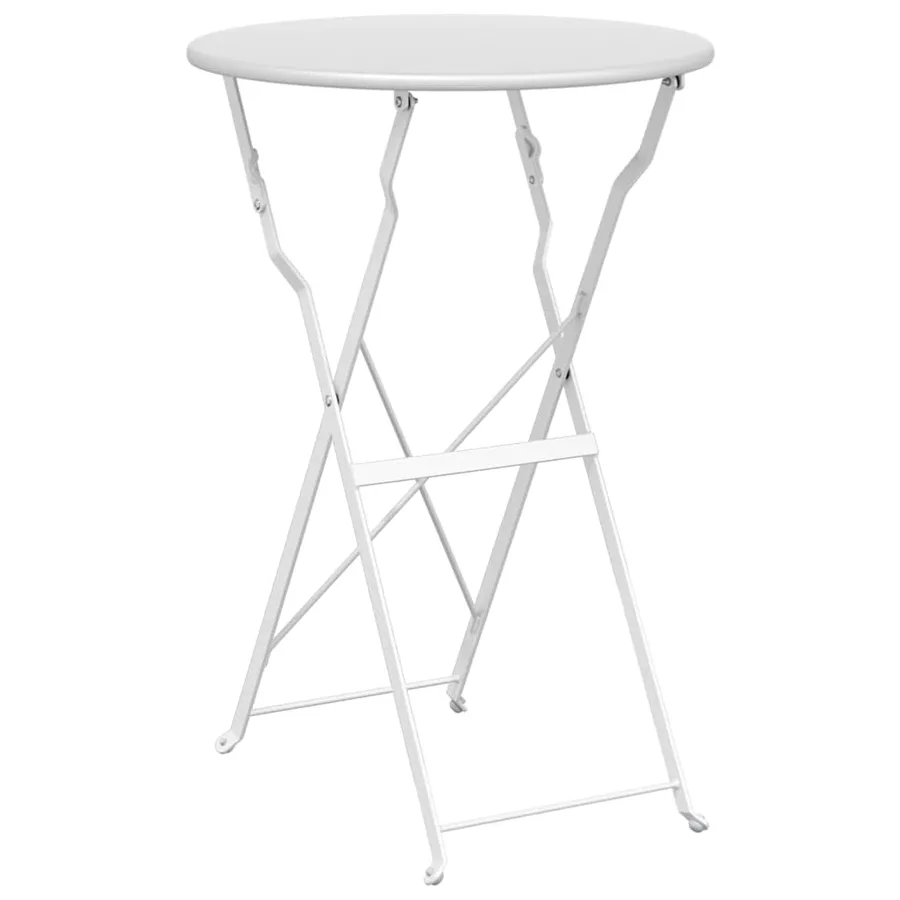 Table bistrot Blanc Ø 50 x 71 cm Acier revêtu de poudre - 2