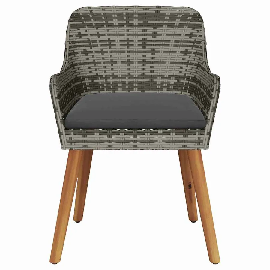 Chaise de jardin 2 pcs Gris 62,5 x 55 x 82 cm polyrotin - 5