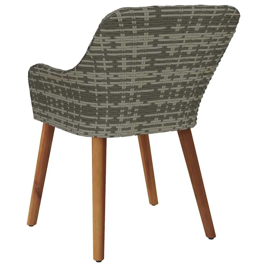 Chaise de jardin 2 pcs Gris 62,5 x 55 x 82 cm polyrotin - 7