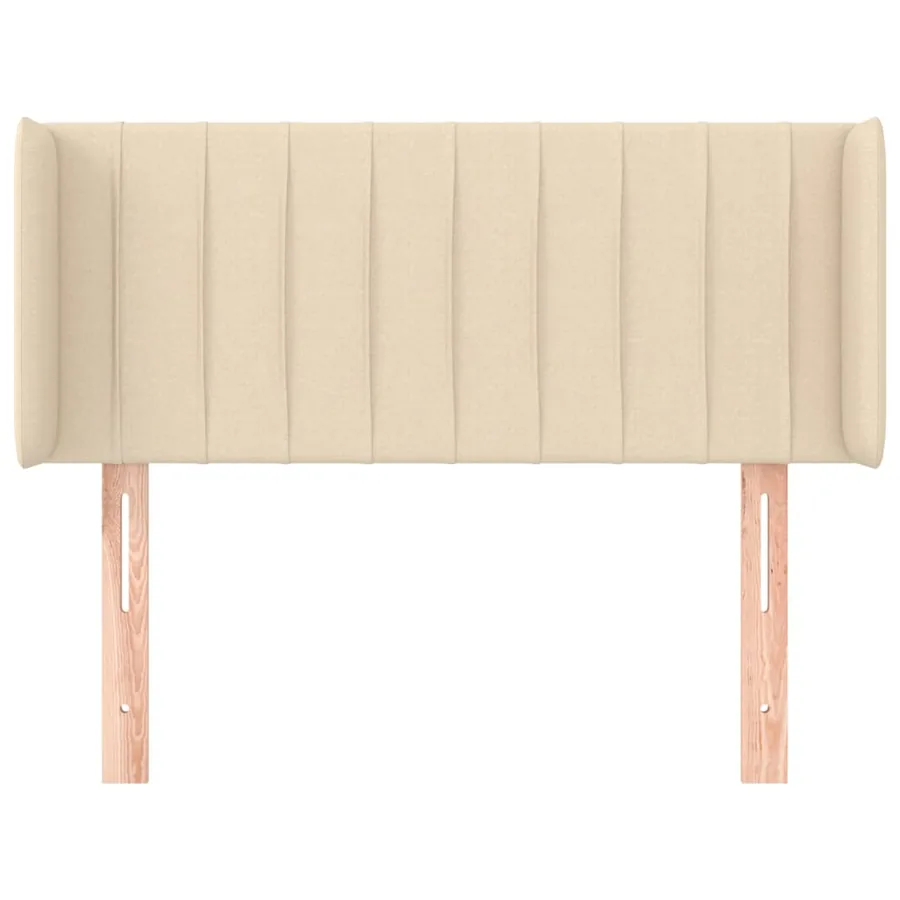Tête de lit avec oreilles Crème 103x16x78/88 cm Tissu - 3
