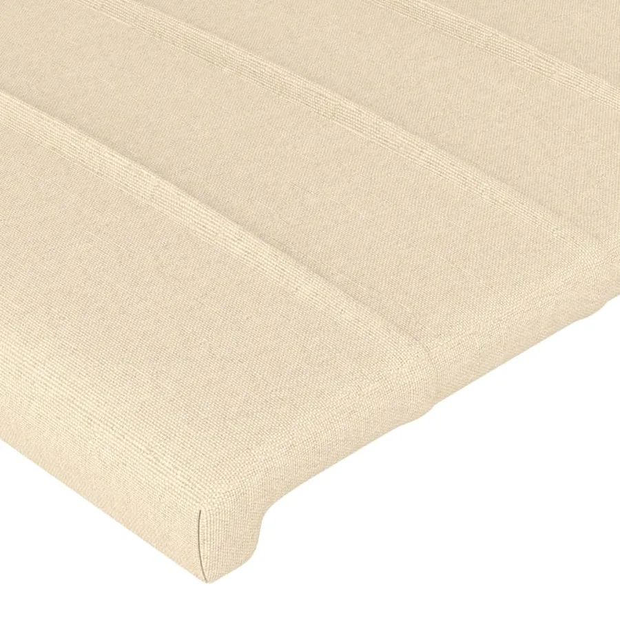 Tête de lit avec oreilles Crème 103x16x78/88 cm Tissu - 5