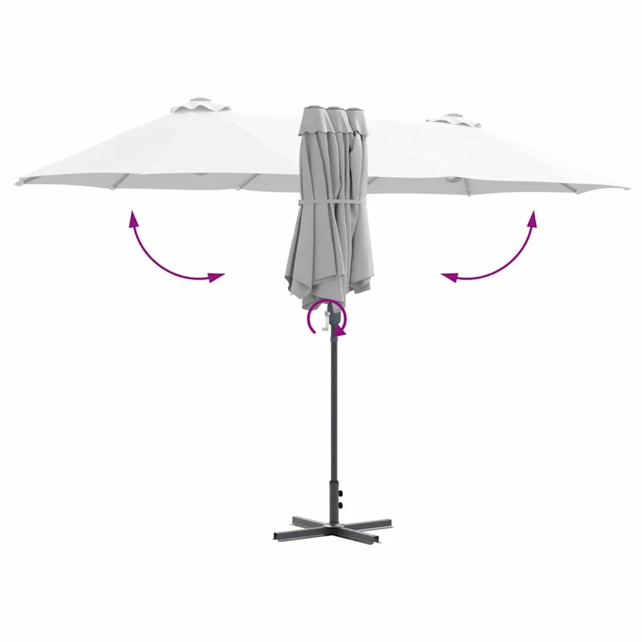 Parasol de jardin Sable 370 x 197 x 239 cm - 8