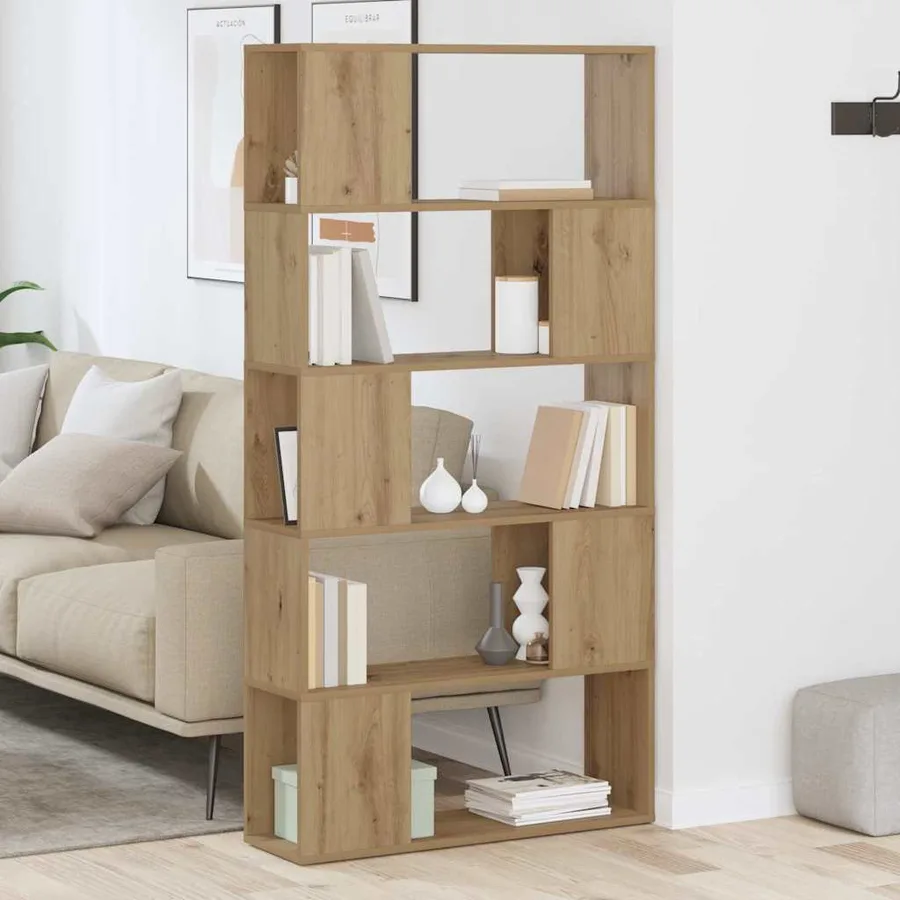 Ensemble meuble TV 80 x 24 x 156 cm Marron Bois d'ingénierie - 4