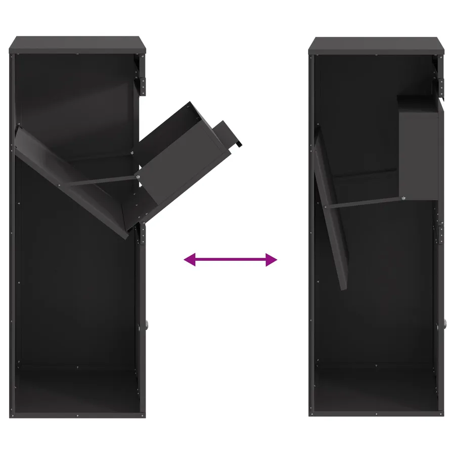 Boîte de dépôt de colis avec porte Noir 47,5 x 38 x 59 cm Acier - 10