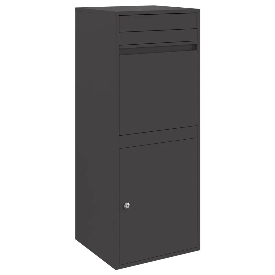 Boîte de dépôt de colis avec porte Noir 47,5 x 38 x 59 cm Acier - 2