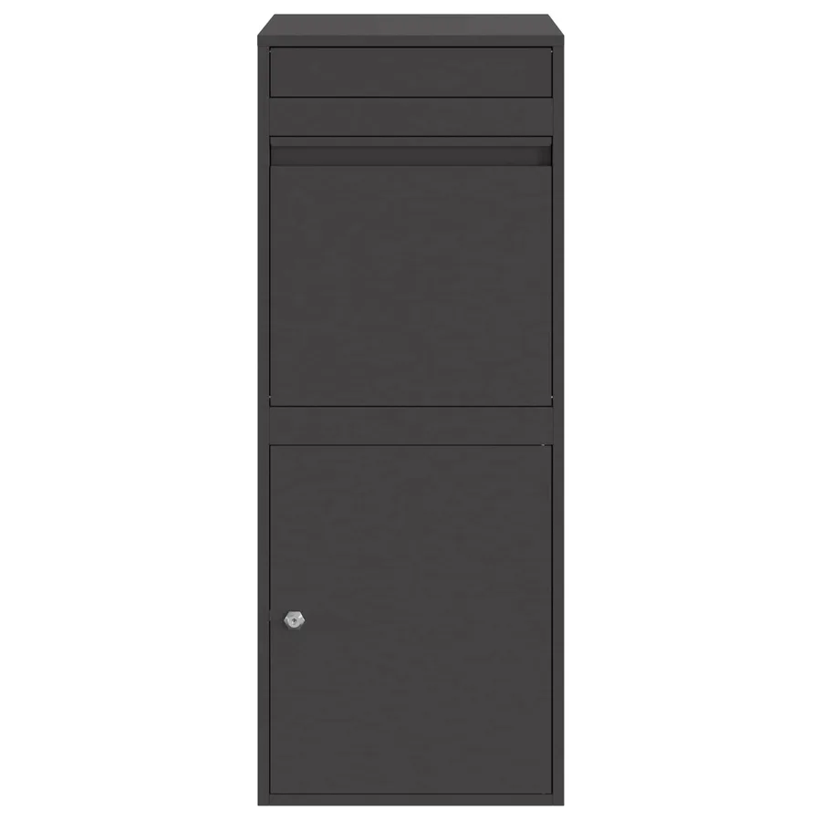 Boîte de dépôt de colis avec porte Noir 47,5 x 38 x 59 cm Acier - 5