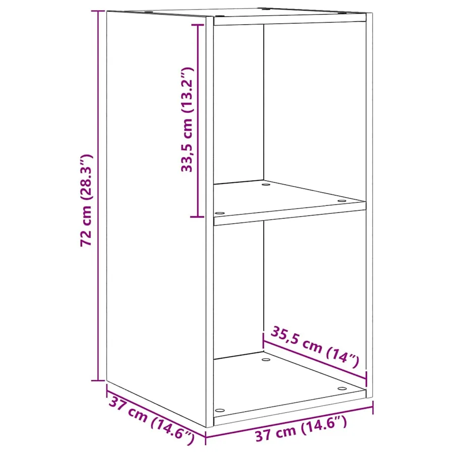Ensemble meuble TV 2 pcs Chêne noir 37 x 37 x 72 cm - 10