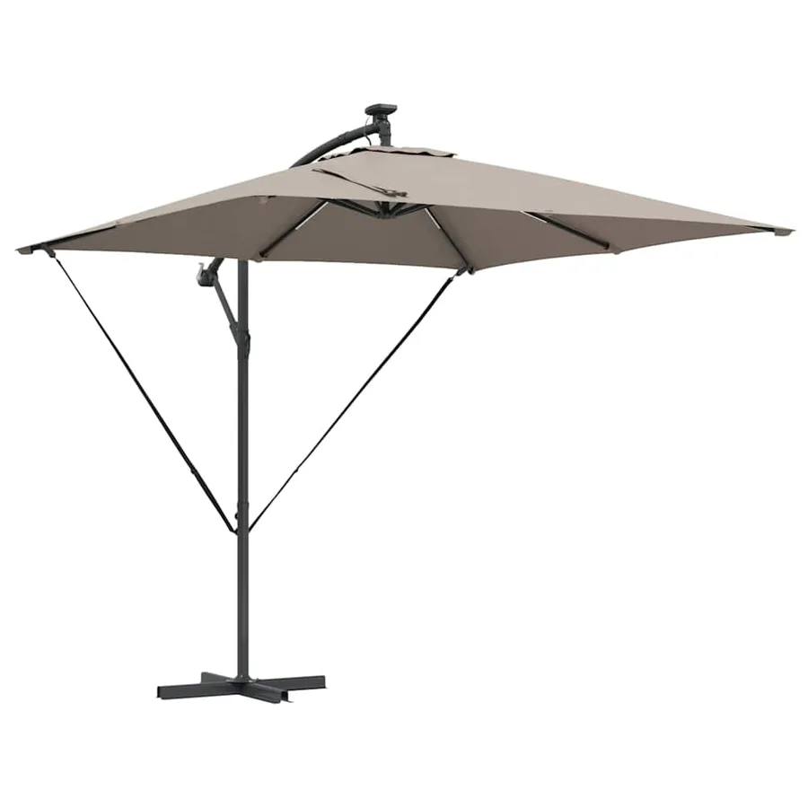 Parasol Taupe 249 x 249 x 250 cm Polyester et Aluminium - 2