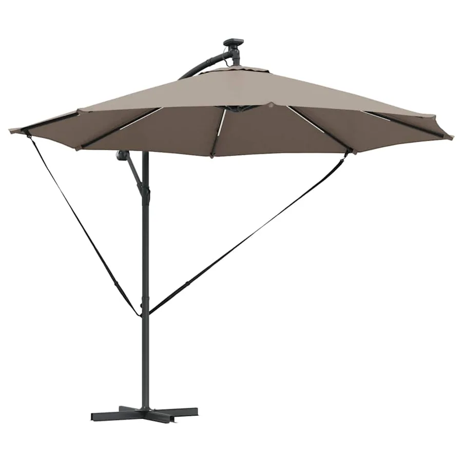 Parasol Taupe 294 x 294 x 248 cm Polyester et Aluminium - 2