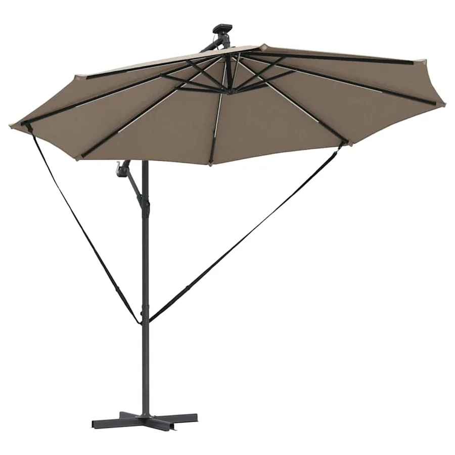 Parasol Taupe 294 x 294 x 248 cm Polyester et Aluminium - 5