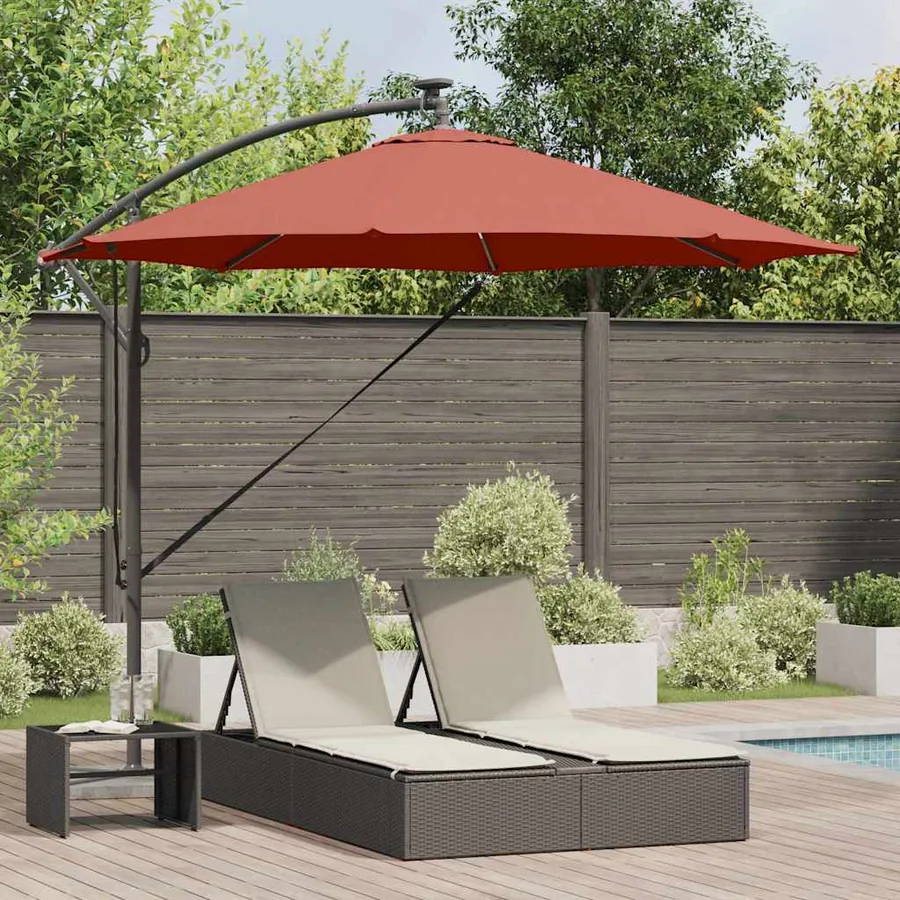 Parasol Terre cuite 294 x 294 x 248 cm Polyester et Aluminium