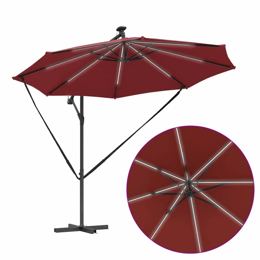 Parasol Terre cuite 294 x 294 x 248 cm Polyester et Aluminium - 12