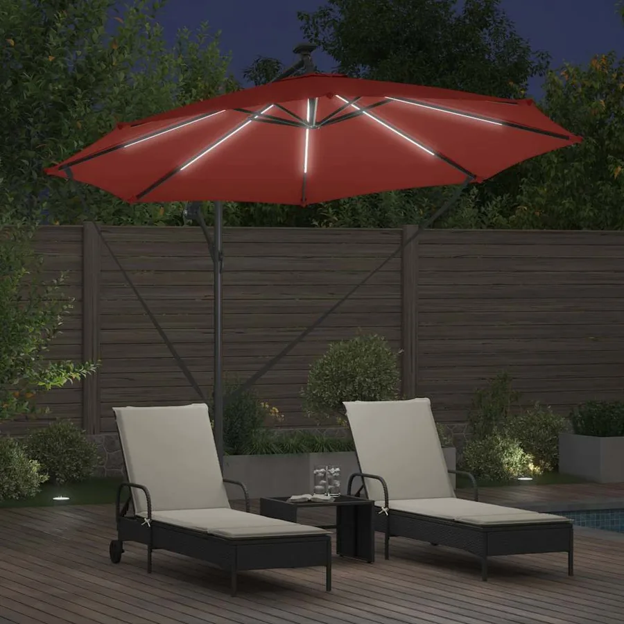 Parasol Terre cuite 294 x 294 x 248 cm Polyester et Aluminium - 4