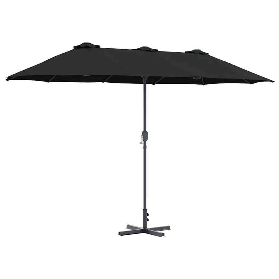 Parasol de jardin Noir 370 x 197 x 239 cm - 2
