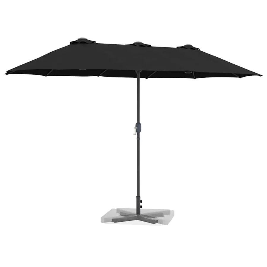 Parasol de jardin Noir 370 x 197 x 239 cm - 3