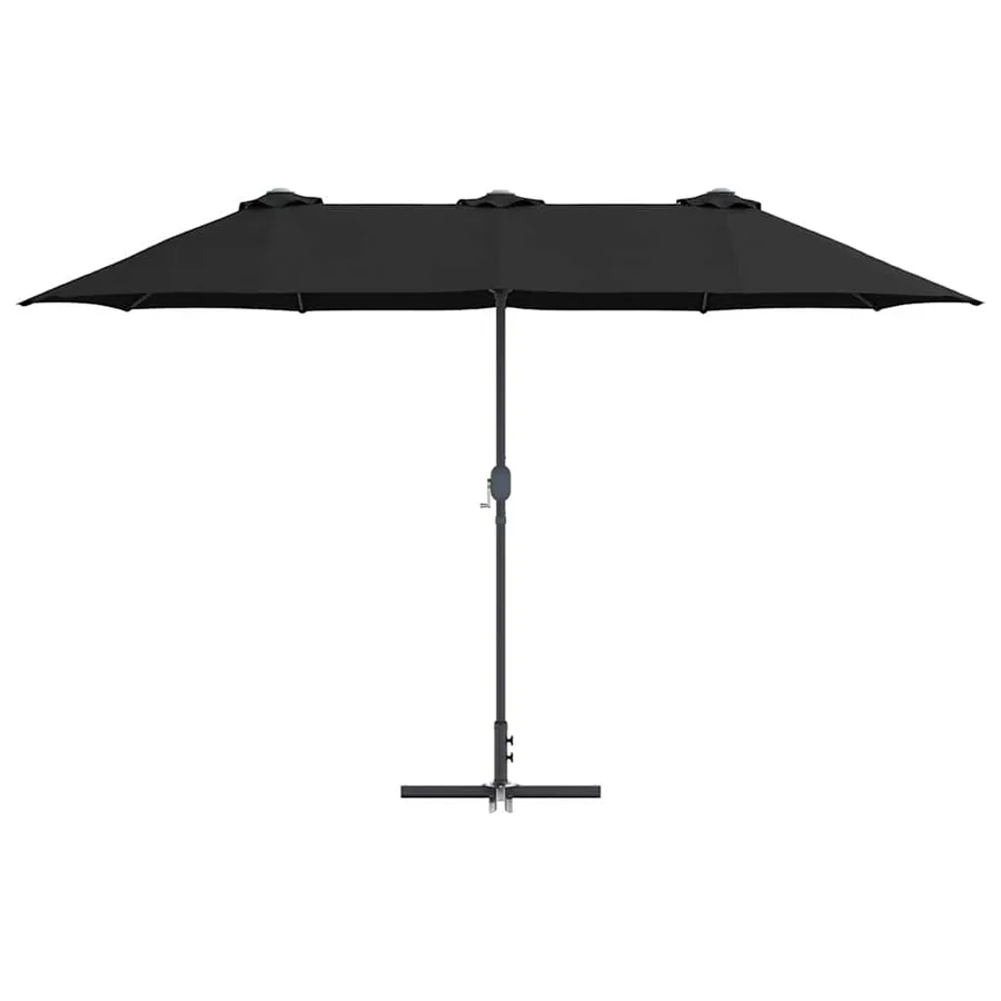 Parasol de jardin Noir 370 x 197 x 239 cm - 5