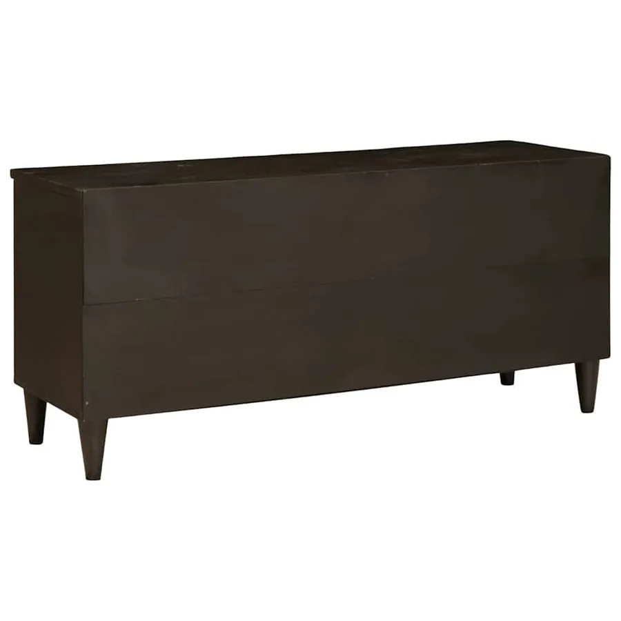 Meuble TV Noir et or 100 x 33 x 46 cm Bois d'ingénierie - 5