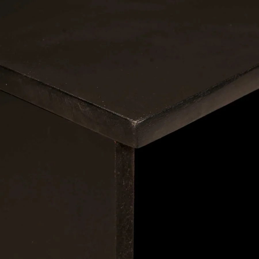 Meuble TV Noir et or 100 x 33 x 46 cm Bois d'ingénierie - 6