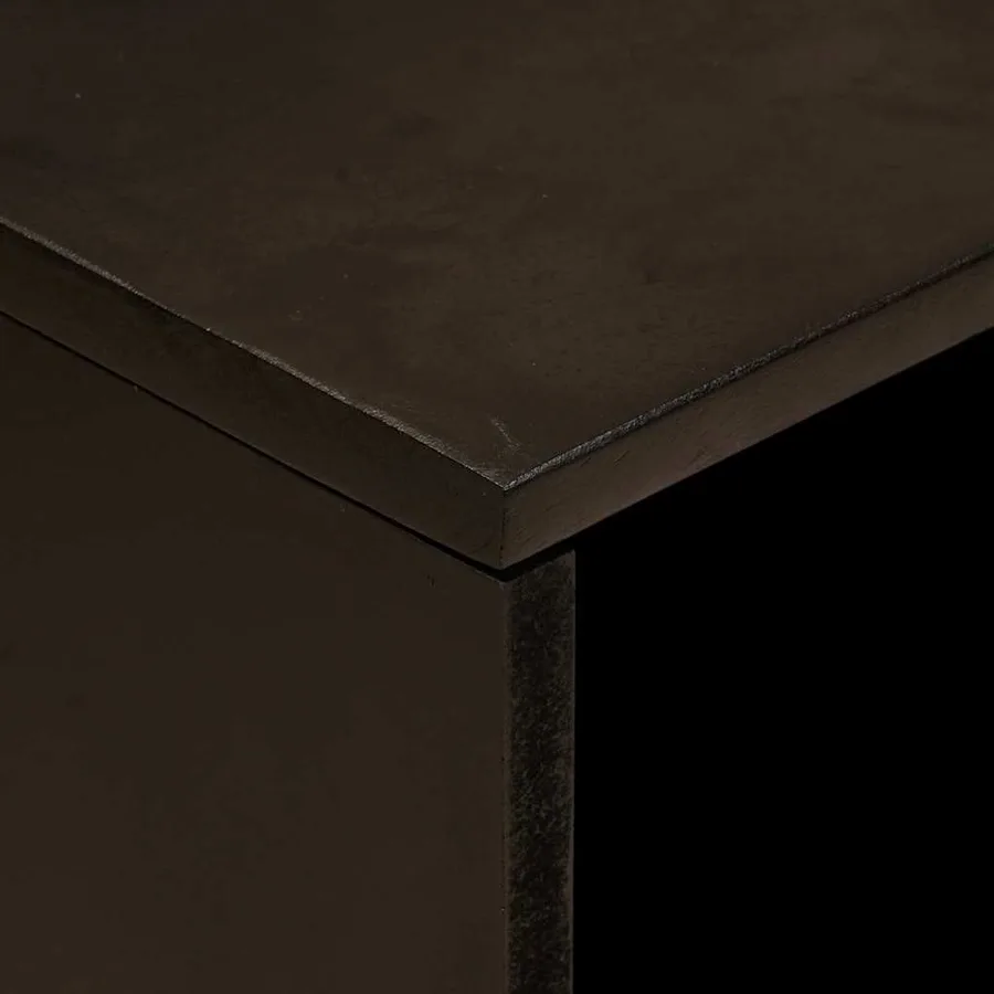 Table de chevet Noir et or 50 x 33 x 62 cm Bois d'ingénierie - 6
