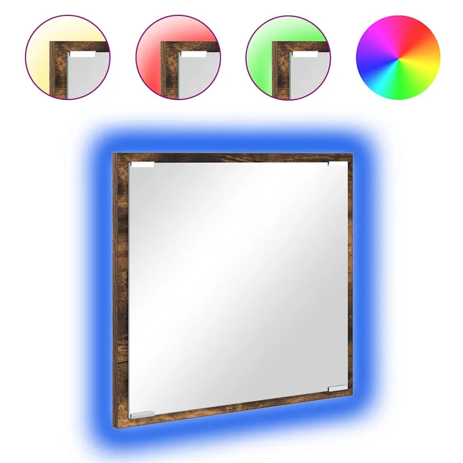 Miroir de salle de bain LED Chêne fumé 40 x 37 x 8.5 cm - 3